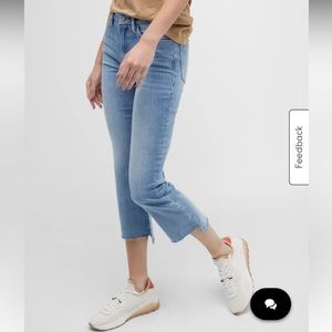 NWOT FRAME Le Crop Mini Boot Step Fray Blue Jeans - Size 25